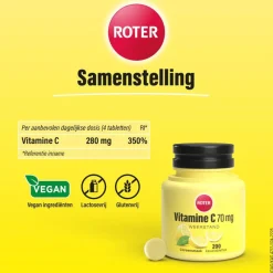 Roter Vitamine C 70 mg citroen 200 kauwtabletten