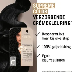 Schwarzkopf Creme Supreme Haarkleuring 1-0 Natuurlijk Zwart