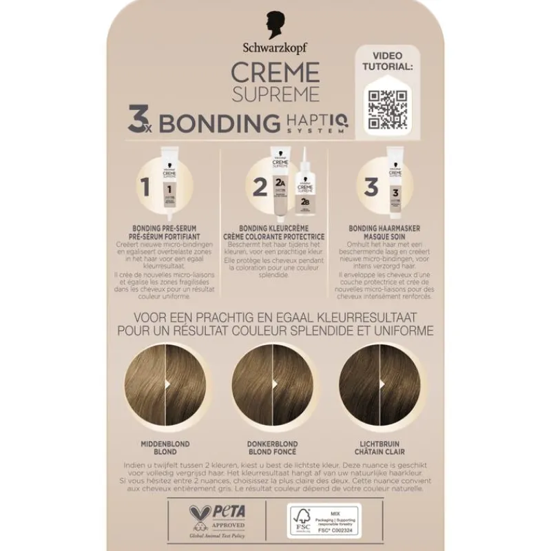 Schwarzkopf Creme Supreme Haarkleuring 7-0 Natuurlijk Donkerblond