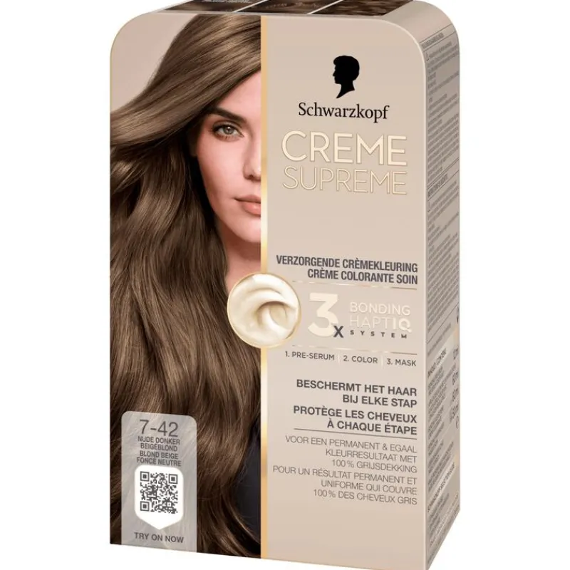 Schwarzkopf Creme Supreme Haarkleuring 7-42 Nude Beige Donkerblond