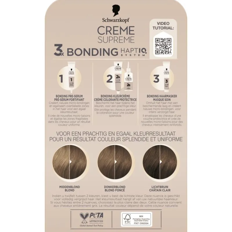 Schwarzkopf Creme Supreme Haarkleuring 7-42 Nude Beige Donkerblond