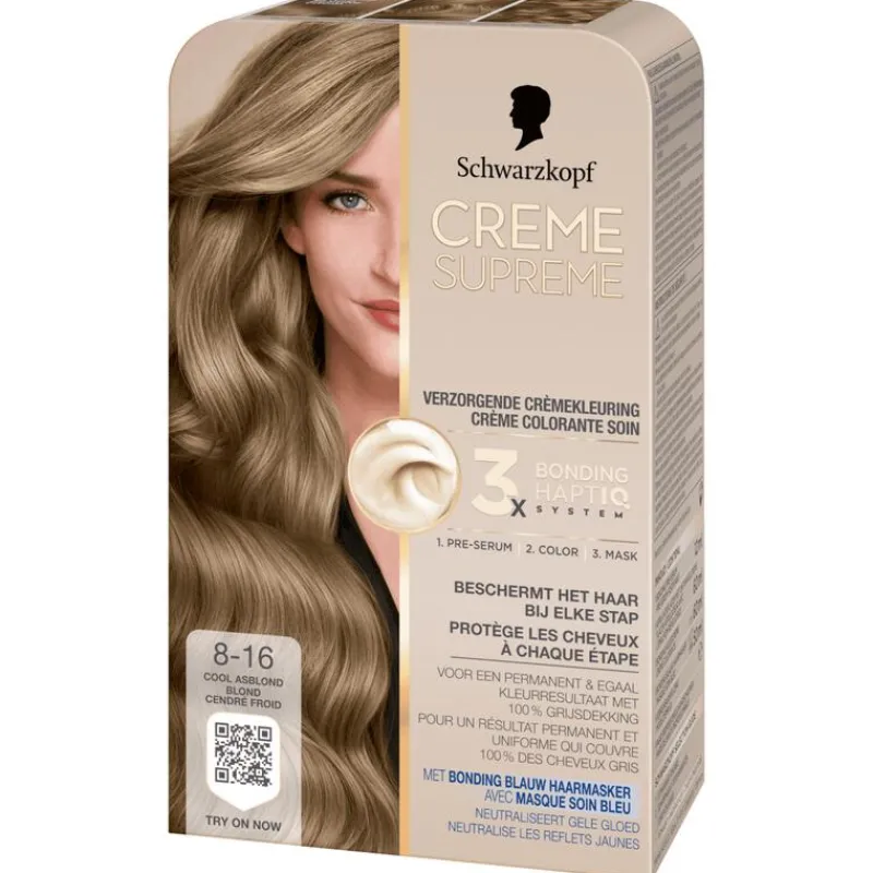 Schwarzkopf Creme Supreme Haarkleuring 8-16 Cool Asblond