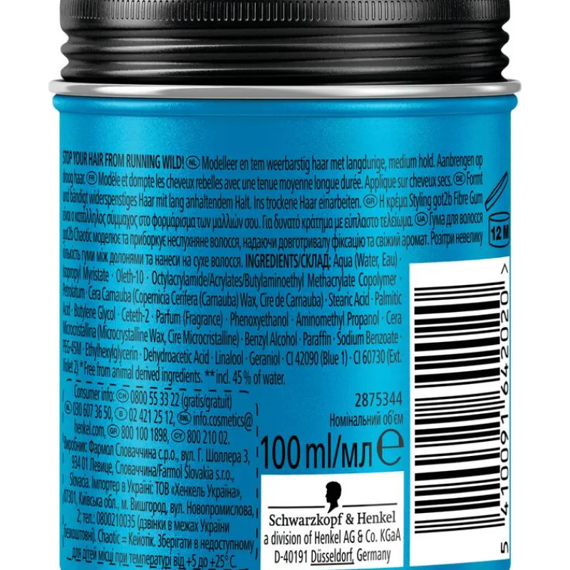 Schwarzkopf Got2b Chaotic Modelling Fibre Gum 100 ML