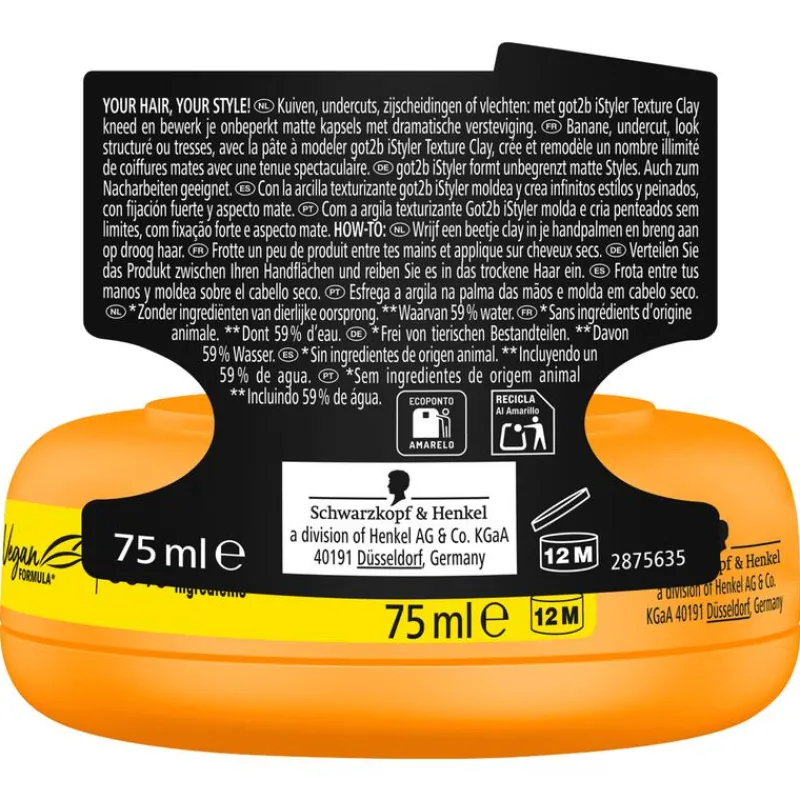Got2b Schwarzkopf iStyler Texture Clay 75 ML