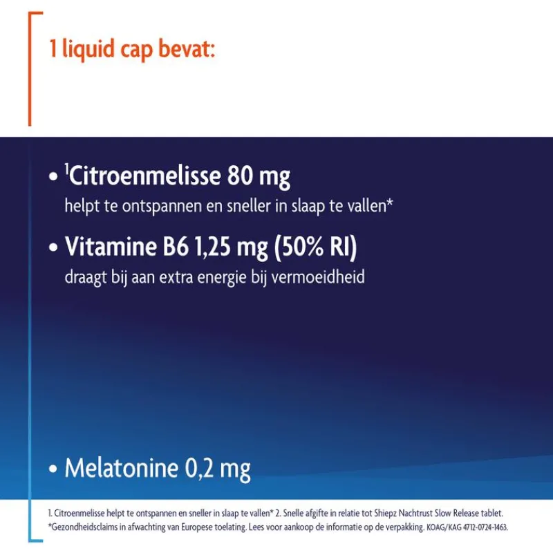 Shiepz helpt in slaap vallen liquid cap 30ST