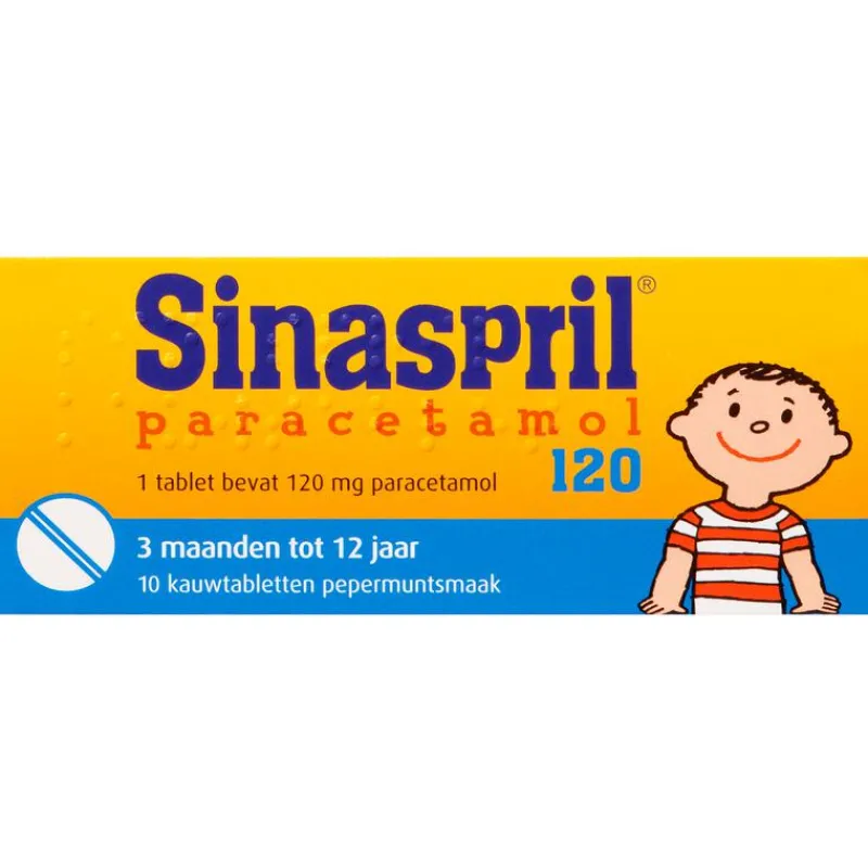 Sinaspril Paracetamol Kauwtabletten 10 stuks