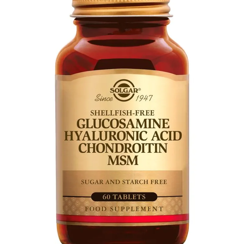 Solgar Glucosamine Hyaluronic Acid Chondroitin MSM 60 tabletten