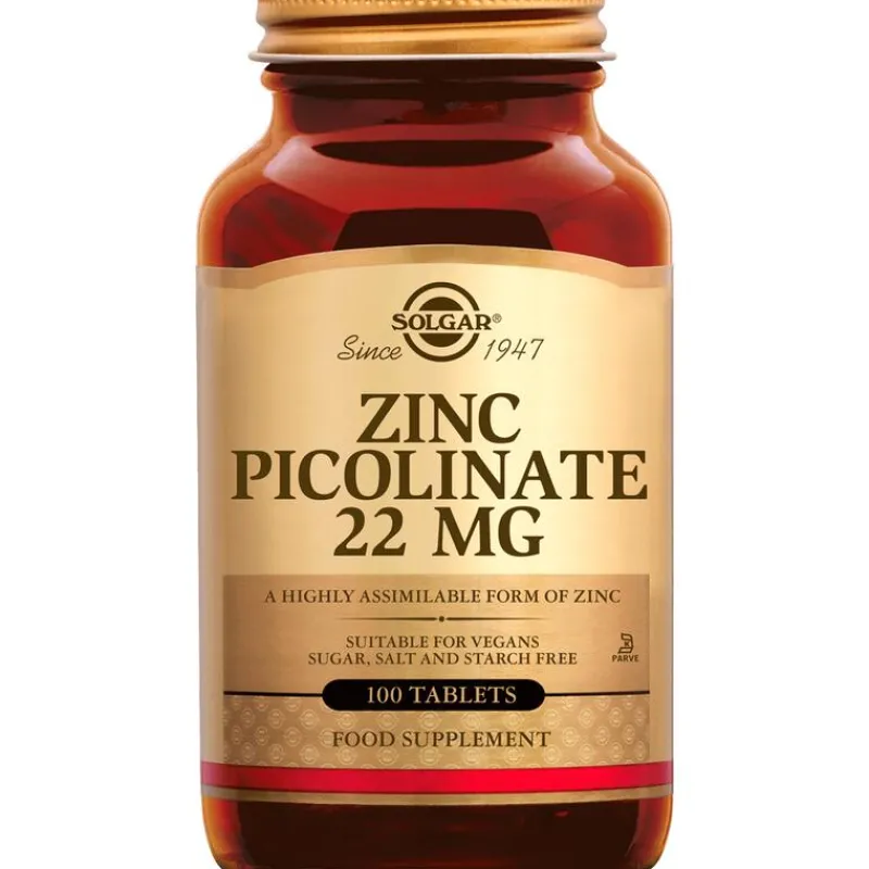 Solgar Zinc Picolinate 22 mg 100 tabletten