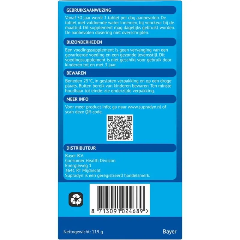 Supradyn Vital 50+ multivitamines voor vijftigplussers 95 tabletten