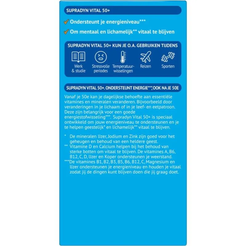 Supradyn Vital 50+ multivitamines voor vijftigplussers 95 tabletten