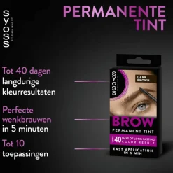 Syoss Browtint Wenkbrauw-wimper verf Donkerbruin