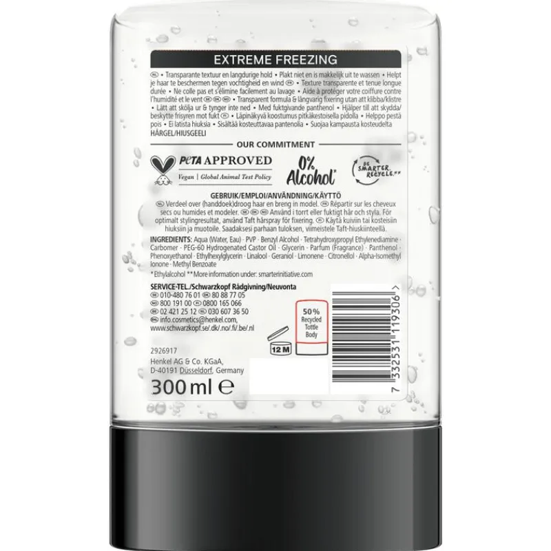 Taft Styling Gel Extreme Freezing Gel 300 ML