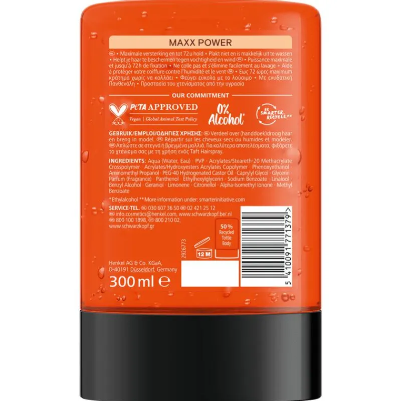 Heren Taft Styling Gel Maxx Power Gel 300 ML