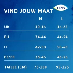 Tena Silhouette Plus Low Waist Wegwerp Broekjes Zwart L 10 stuks