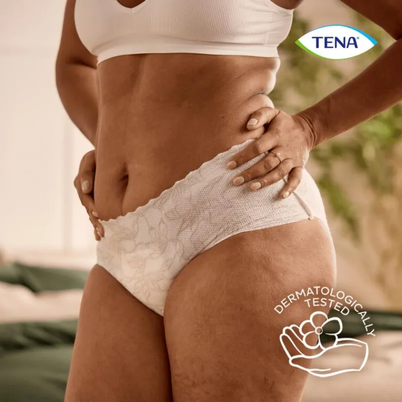 Tena Silhouette Plus Wit Wegwerp Broekjes Low Waist M