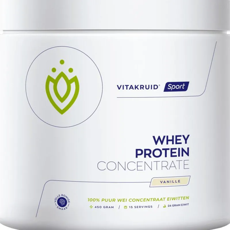 Vitakruid Whey Proteïnepoeder Vanille 450 GR