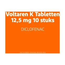 Voltaren K 12,5 MG Pijnstiller Filmomhulde Tabletten Diclofenac-Kalium 10 stuks