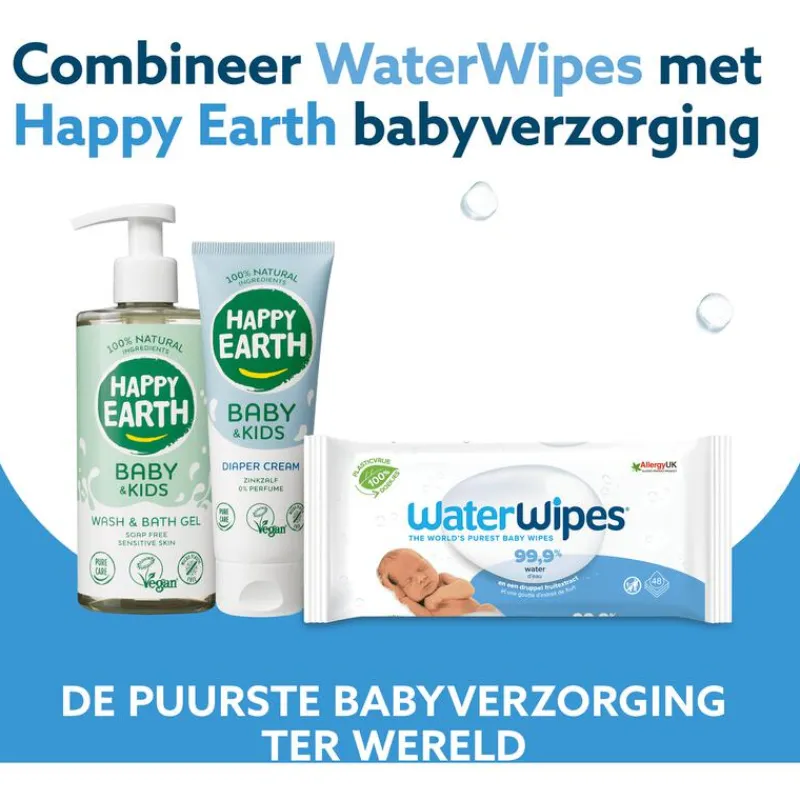 Waterwipes Billendoekjes Voordeelpak 3x48 144 Stuks