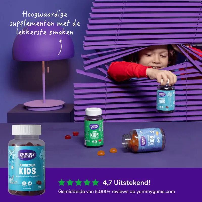 Yummygums Yummugums Kids Magnesium Suikervrij 60 stuks