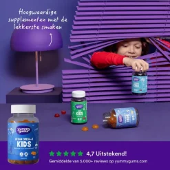 Yummygums Kids Vegan Omega-3 Suikerarm 45 stuks