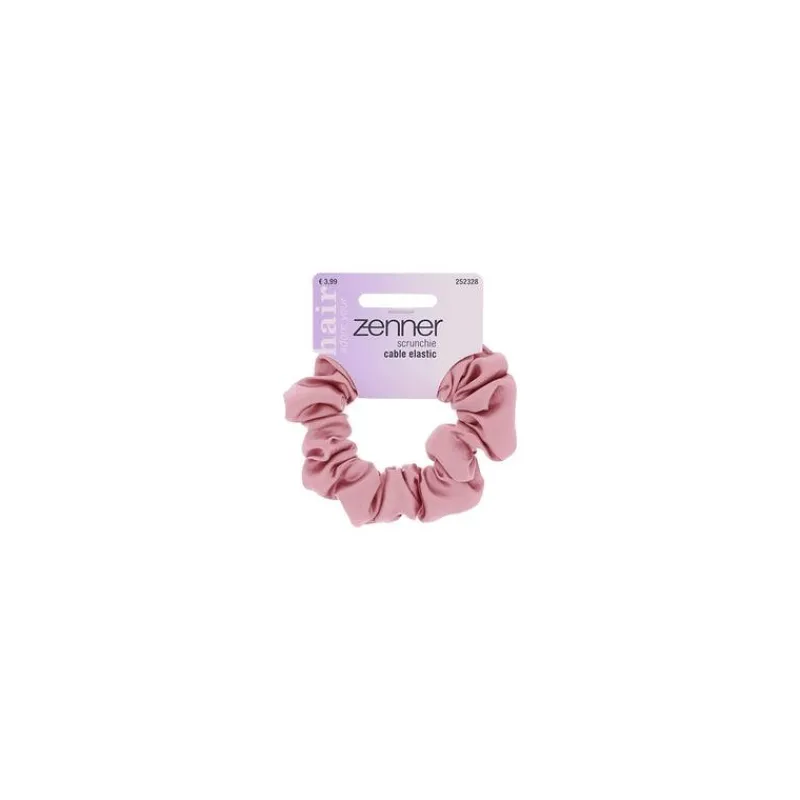 Zenner Scrunchie Satijn Met Cable Roze
